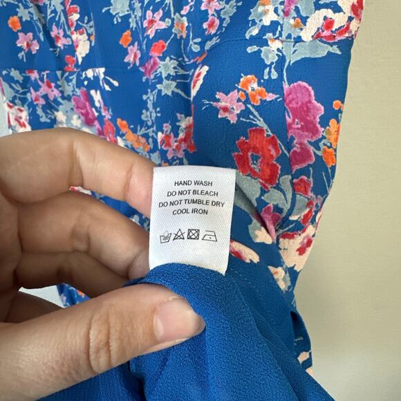 TULAROSA Iris Dress Blue Floral Mini Skate Summer Retro Size Extra Small - Picture 7 of 8